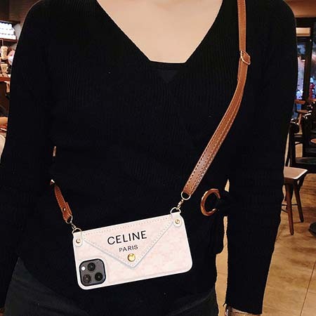 Celine iPhone 14 Pro保護ケース肩掛け