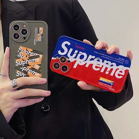 supreme アイホン14 plus ブランド字母プリント 携帯ケース