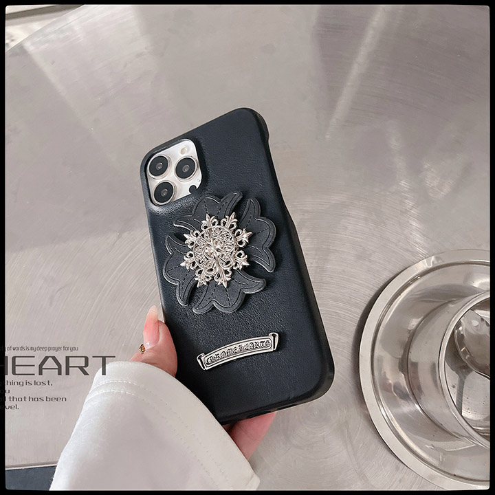 ハイブランド chrome hearts風 iphone14 携帯ケース 